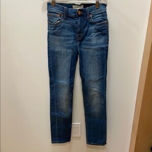Size 24 Madewell Alley Straight High Rise Jeans